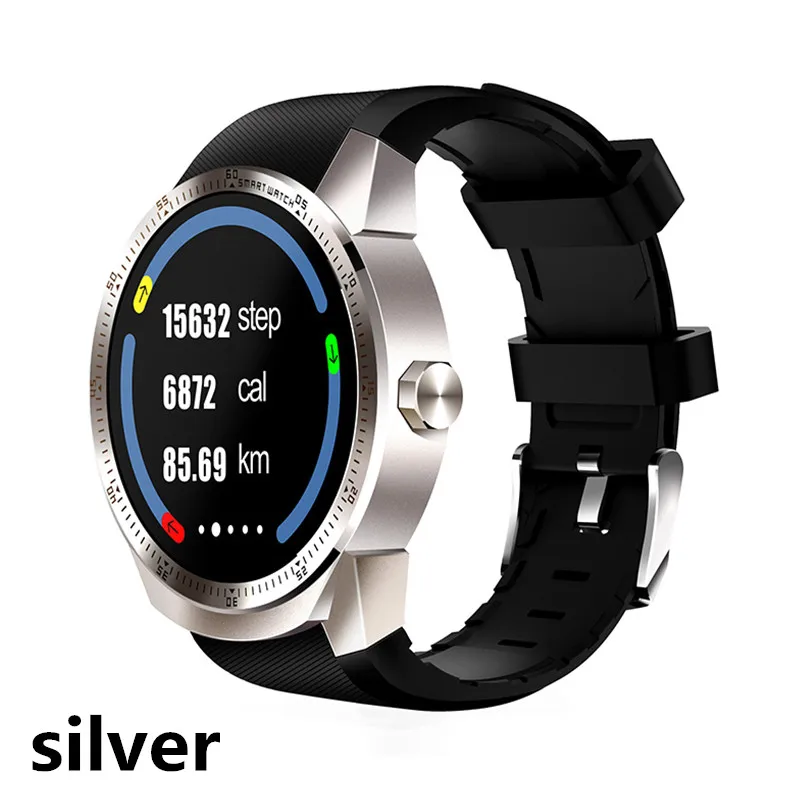silver K98H Смарт-часы Android часы gps спортивные Смарт-часы монитор сердечного ритма MT6572A двухъядерный Поддержка wifi bluetooth-часы - Цвет: silver