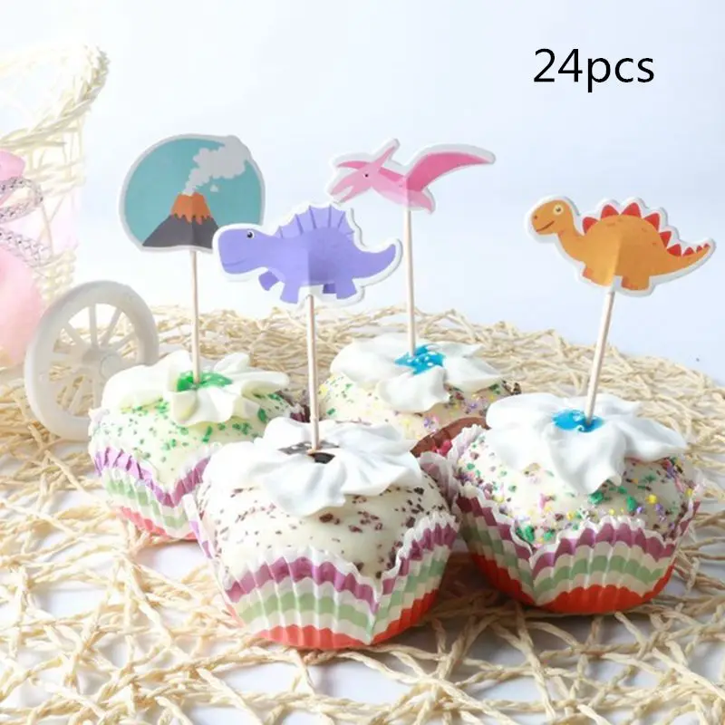 Cupcake Topper 24pcs 1 компл. Футбольная игра торт Топпер торт на день рождения Дети кукла игрушка домашний Декор Футбол выпечки кекс вечерние принадлежности для украшения торта - Цвет: Cupcake Topper 24pcs