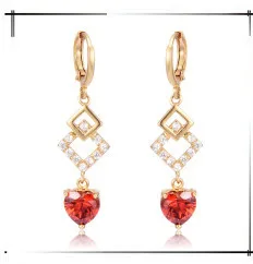 Love Heart Oxblood Red Garnet Limited 925 Серебряный Модный Ювелирный Висячие серьги-капли S5156