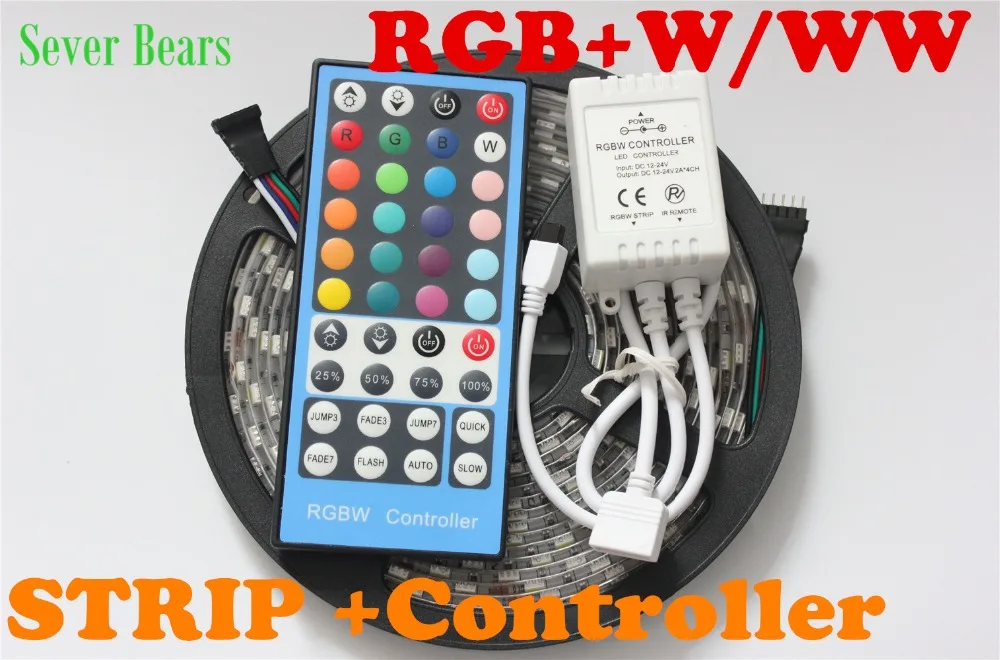 Светодиодный светильник RGBW 5050 5 м + 40key контактный водонепроницаемый IP65 DC12V SMD 60