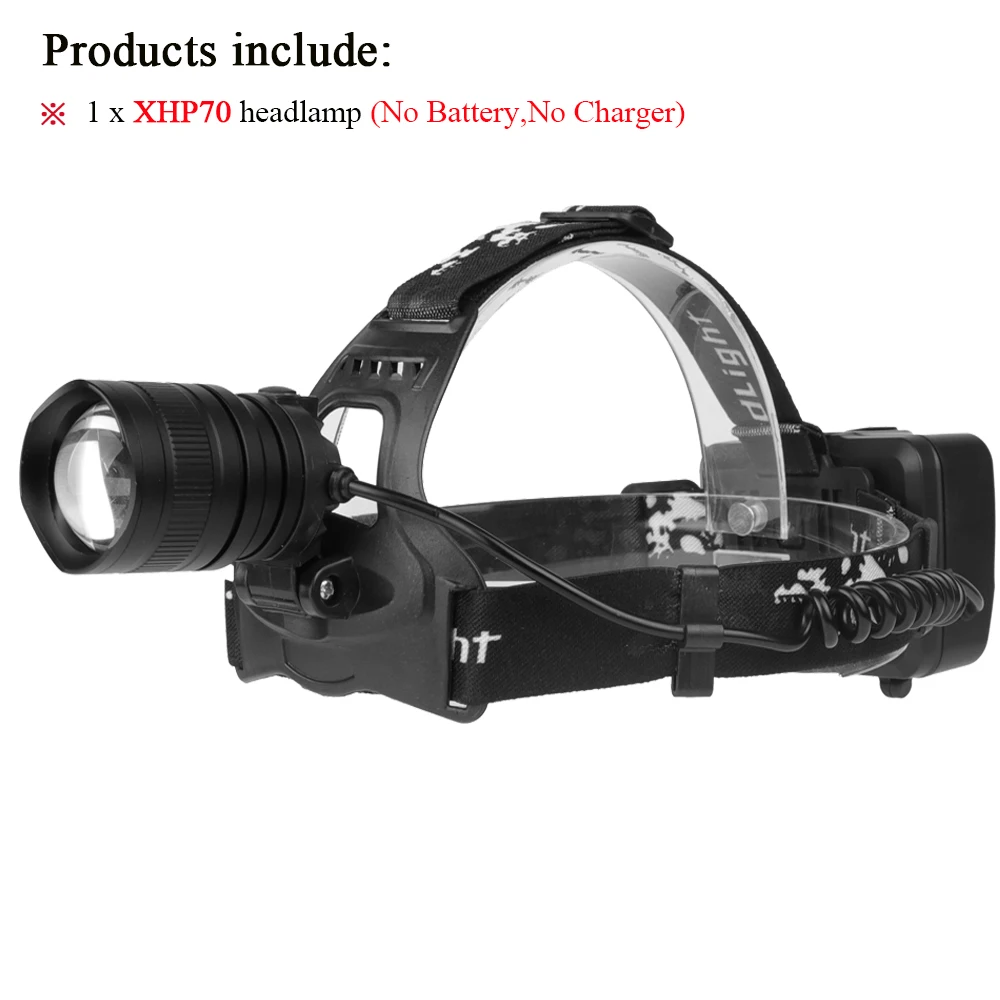 Мощный светодиодный налобный фонарь xhp70, головной светильник, Led p70 cob xml t6, перезаряжаемый фонарь, налобный светильник, Головной фонарь, фонарь, головной светильник - Испускаемый цвет: HT302A