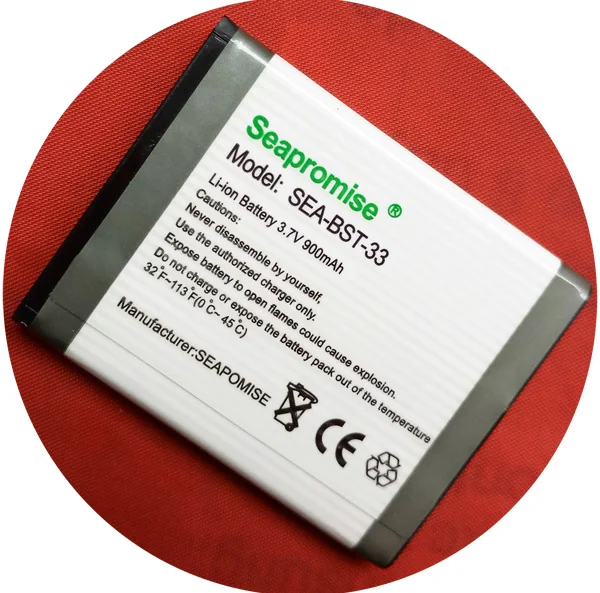 SEAPROMISE розничный BST 33 BST33 Аккумулятор для sony ericsson C702 C903 F305 G900 K550i K630i K660i K800i K810i |battery for
