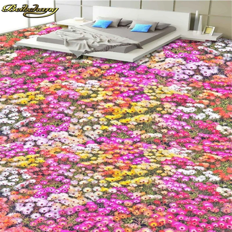 Настенные обои beibehang на заказ с цветами для пола стен 3 d туалетов ванной спальни 3D