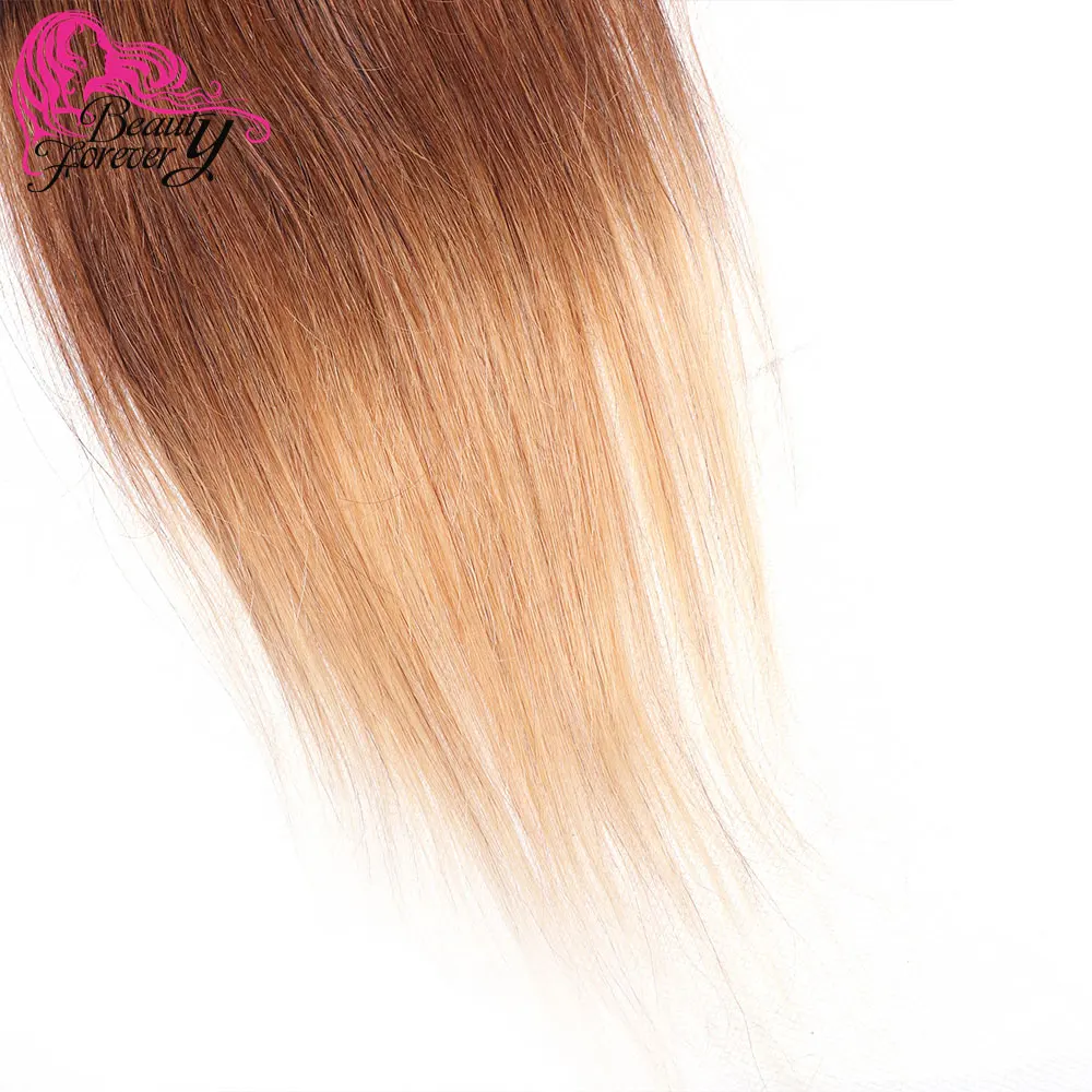 Beauty Forever прямые бразильские Омбре Кружева Закрытие 4*4 свободная часть 100% Remy