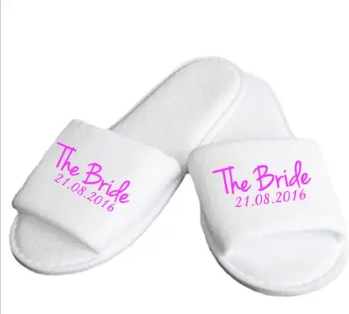 Комплект из 10 пар свадебных тапочек для подружки невесты тапочки девичника