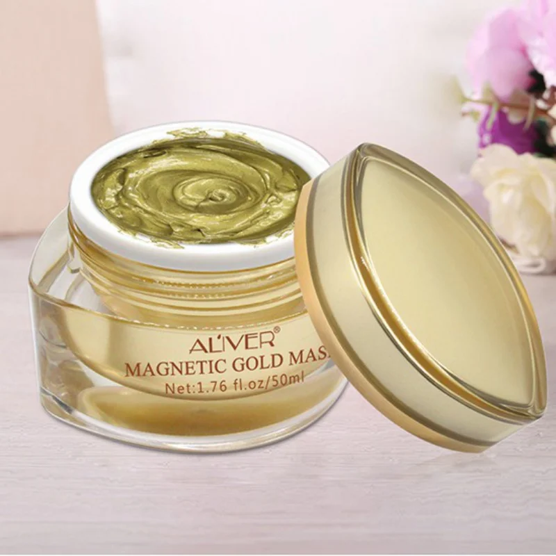 Маска для лица из 24-каратного золота с магнитным золотым блеском 50 мл магнитная