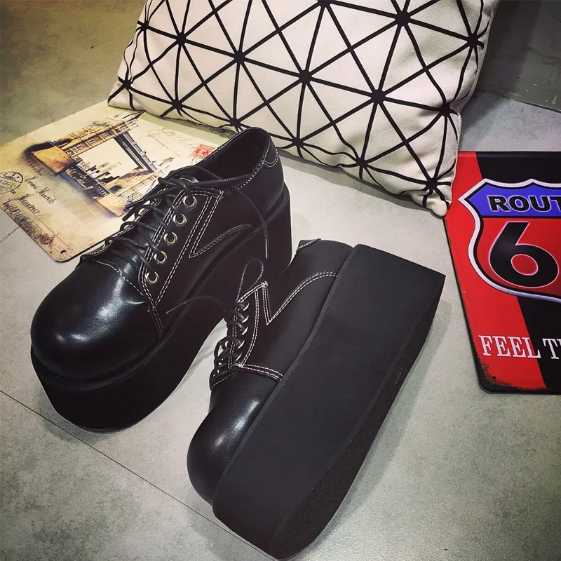 2017 Женская обувь на плоской платформе в стиле Харадзюку женская толстой мягкой