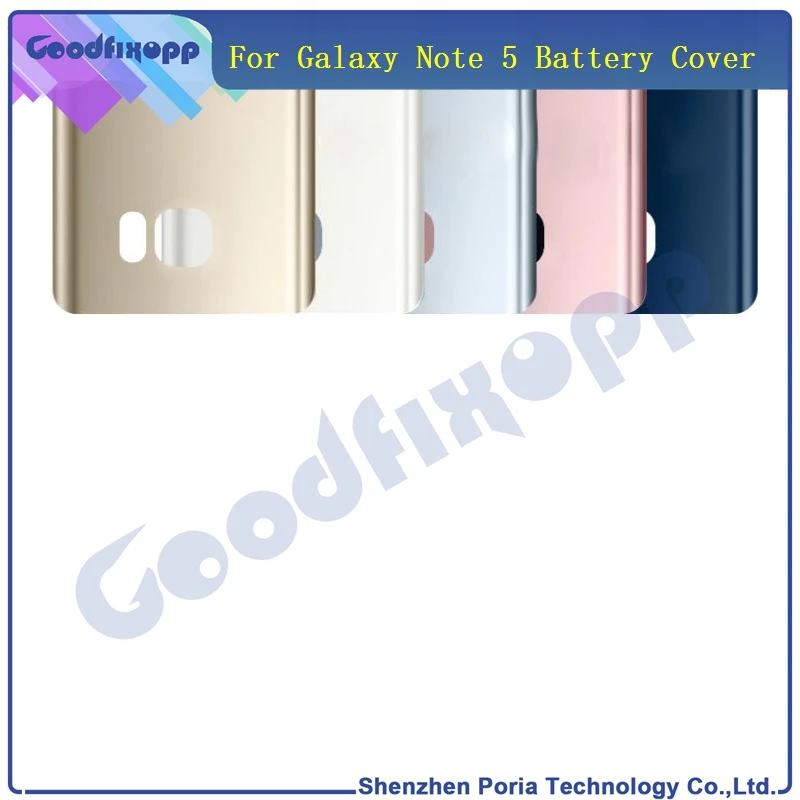 Для Samsung Galaxy Note 5 крышка батареи Дверь Задняя стеклянная корпуса для N920 N920F задняя |