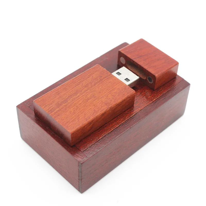Redwood USB BOX JASTER флеш-диск usb 2,0 деревянная usb коробка ручка-накопитель 5 цветов большой квадратный блок 4 ГБ/8 ГБ/16 ГБ/32 ГБ/64 Гб Пользовательский логотип цветная печать - Цвет: Redwood USB BOX