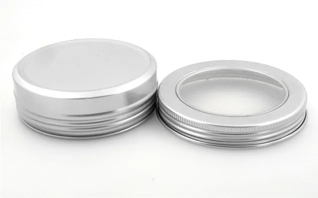 Банки алюминиевые 100 мл/г для бальзама косметические контейнеры с прозрачной