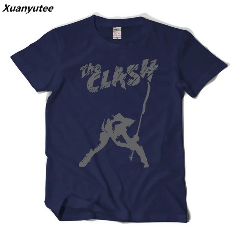 Xuanyutee The Clash, Лондон зовёт, футболка Homme Britpop Rock style, короткий рукав, хлопок, хип-хоп, круглый вырез, повседневная, подходит 2XL, футболка для мужчин