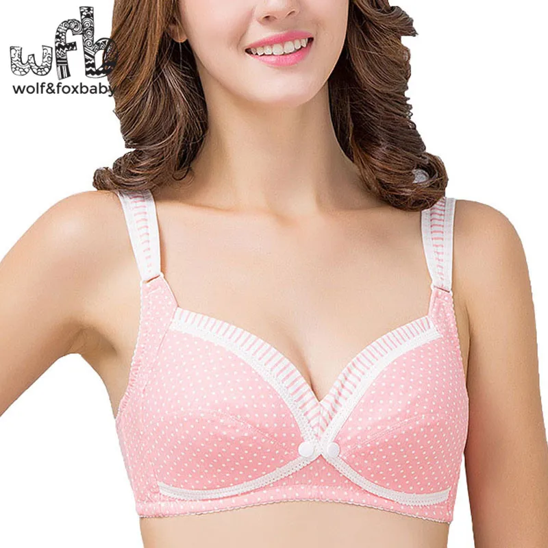 

Retail cotton pregnant women bra no steel ring cotton breastfeeding before feeding breast maternity pregnancy clothes