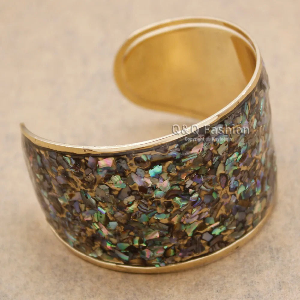 Fab золото этнические Abalone оболочки инкрустация Мехико ацтеков этрусский