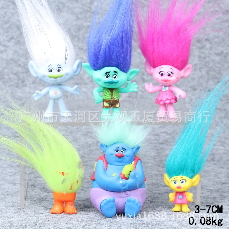 2017 новый 6 Шт./компл. Троллей Действие Игрушки Филиал Тварь Skitter Цифры Детей