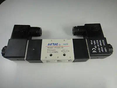 

4V220-08 DC 24V Solenoid Air Valve 5port 2position