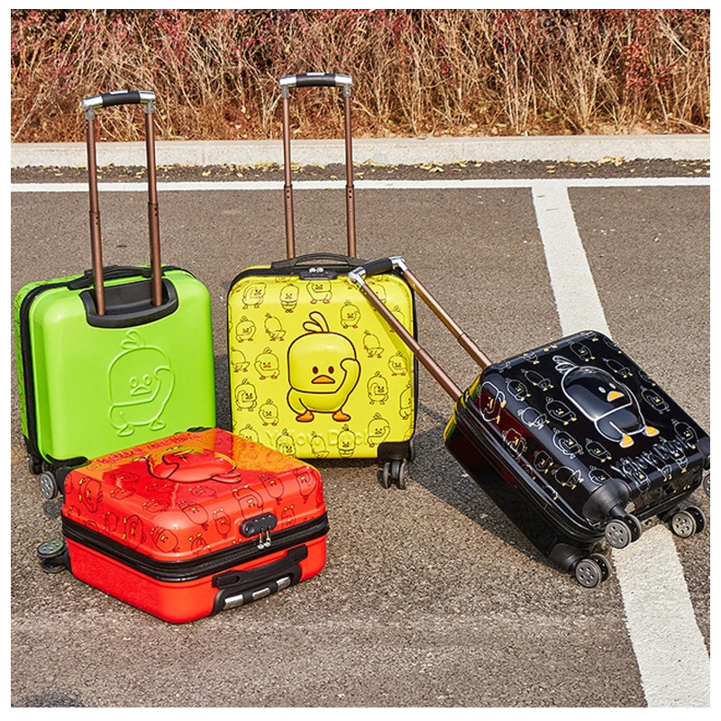 2019 Новая мода ABC маленькая Желтая утка детская тележка чехол maletas de viaje con ruedas Envio