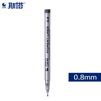 

Маркер STA 8050, водостойкий, для художественных набросков, комиксов, пигментный лайнер на водной основе, для рисования, почерка, школьных и офисных принадлежностей