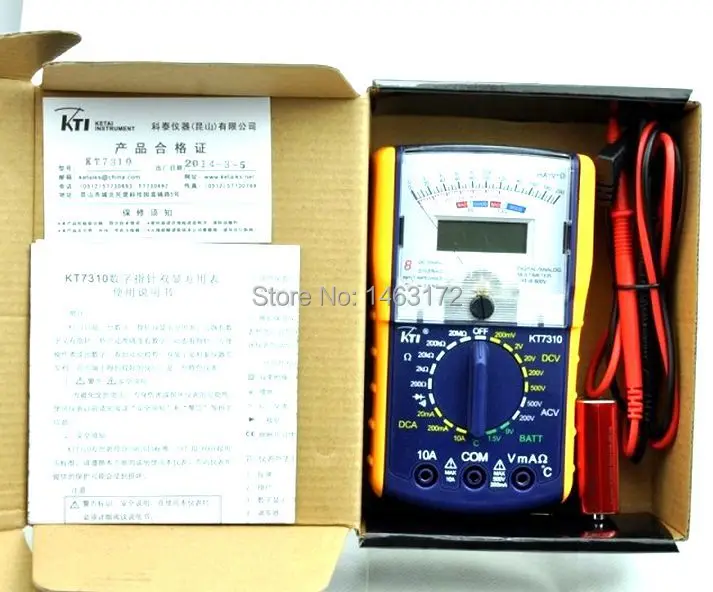 Аналоговый мультиметр KTI KT7310 оригинальный Точный Цифровой двойной дисплей|multimeter