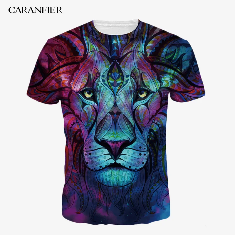 Горячая Распродажа новая мужская летняя футболка с принтом головы тигра Мужская