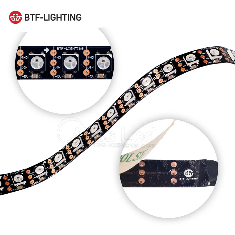 Оптовая продажа 1 м 30/60/74/96/100/144led/M WS2812B Светодиодная лента белая/черная PCB не