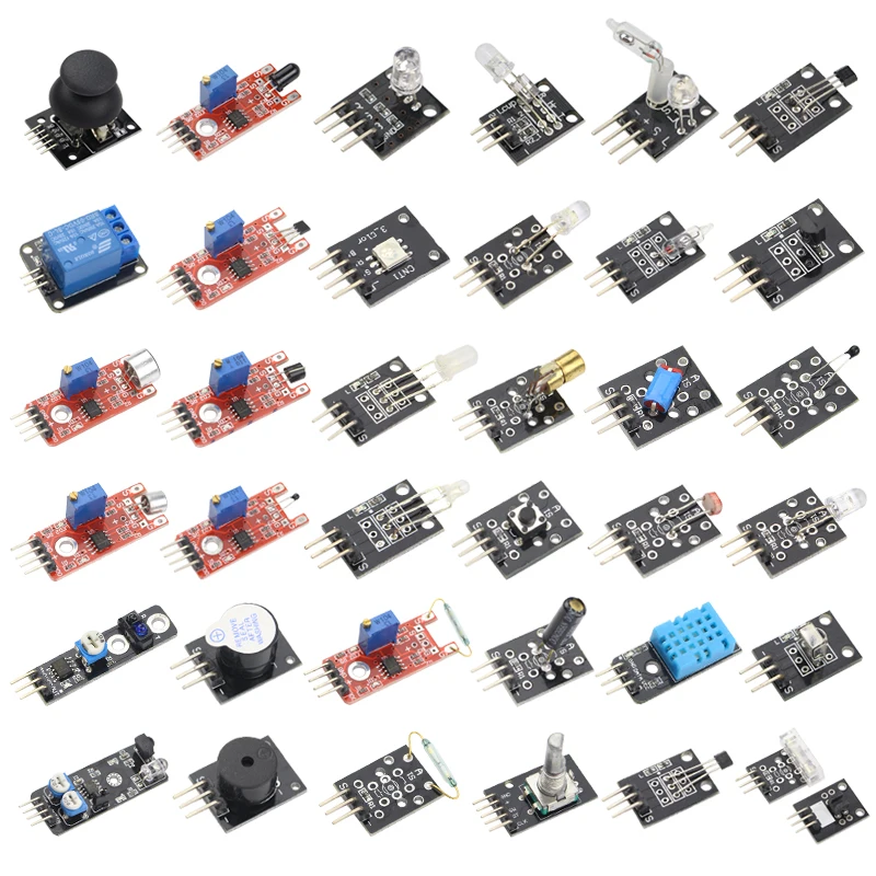 Набор сенсоров 37 в 1 стартовый набор датчиков для UNO R3 MEGA 2560 Raspberry Pi DIY обучающий