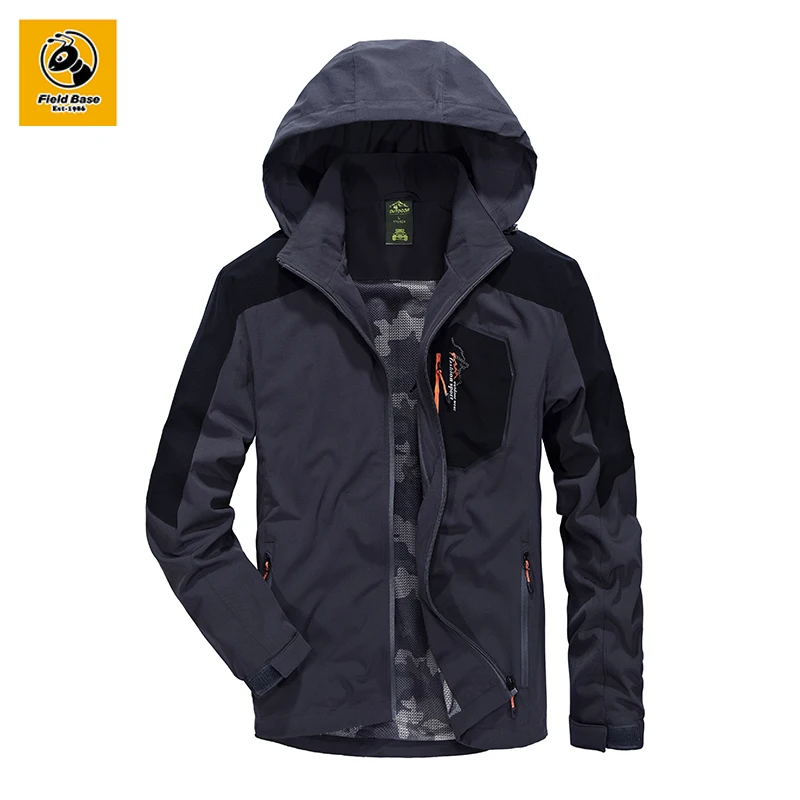 Field Base Nylon Windbreaker Jackets Men Outwear Slim Jacket Pattern Man Coat Autumn Spring Waterproof 4XL | Мужская одежда