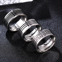 8mm titanium rings for men and women birthday gift triangular pattern discredit ring