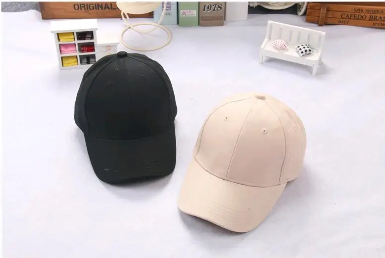 2018 хлопковые детские бейсболки одноцветные в стиле хип-хоп летние