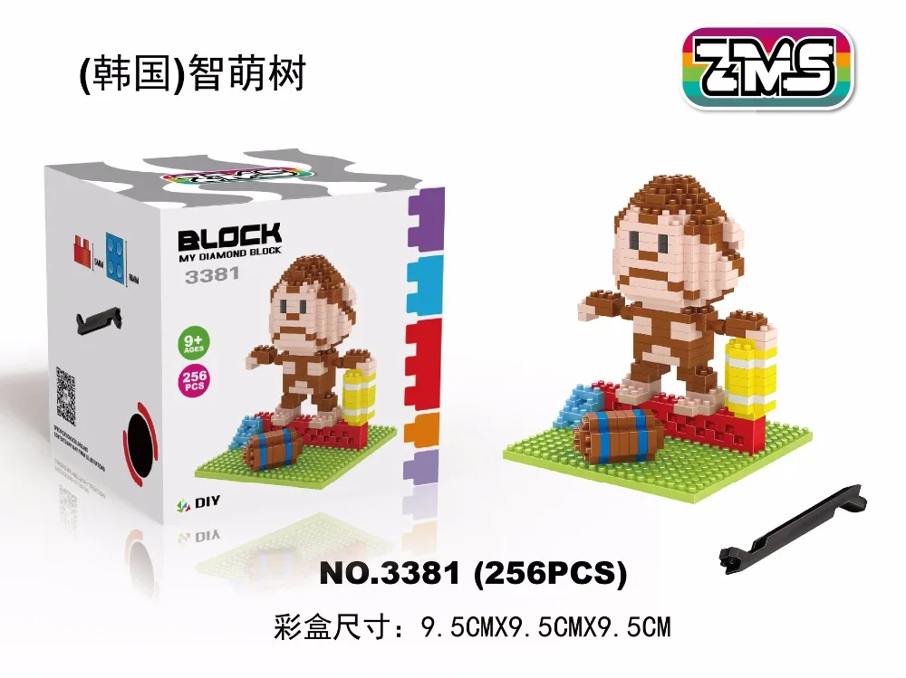 Zms мини блоки пиксельные пластиковые Charmander кирпичи Kong Kim модель игрушки