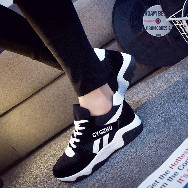 2019 new suede running shoes for women Comfortable ulzzang Platform Outdoor Walking Jogging sneakers zapatos mujer | Спорт и