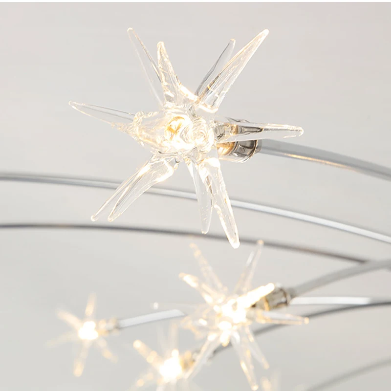 

European Living Room Crystal Chandeliers Lamp Contracted Sweet Restaurant Bedroom Chandelier lights LED star ligh