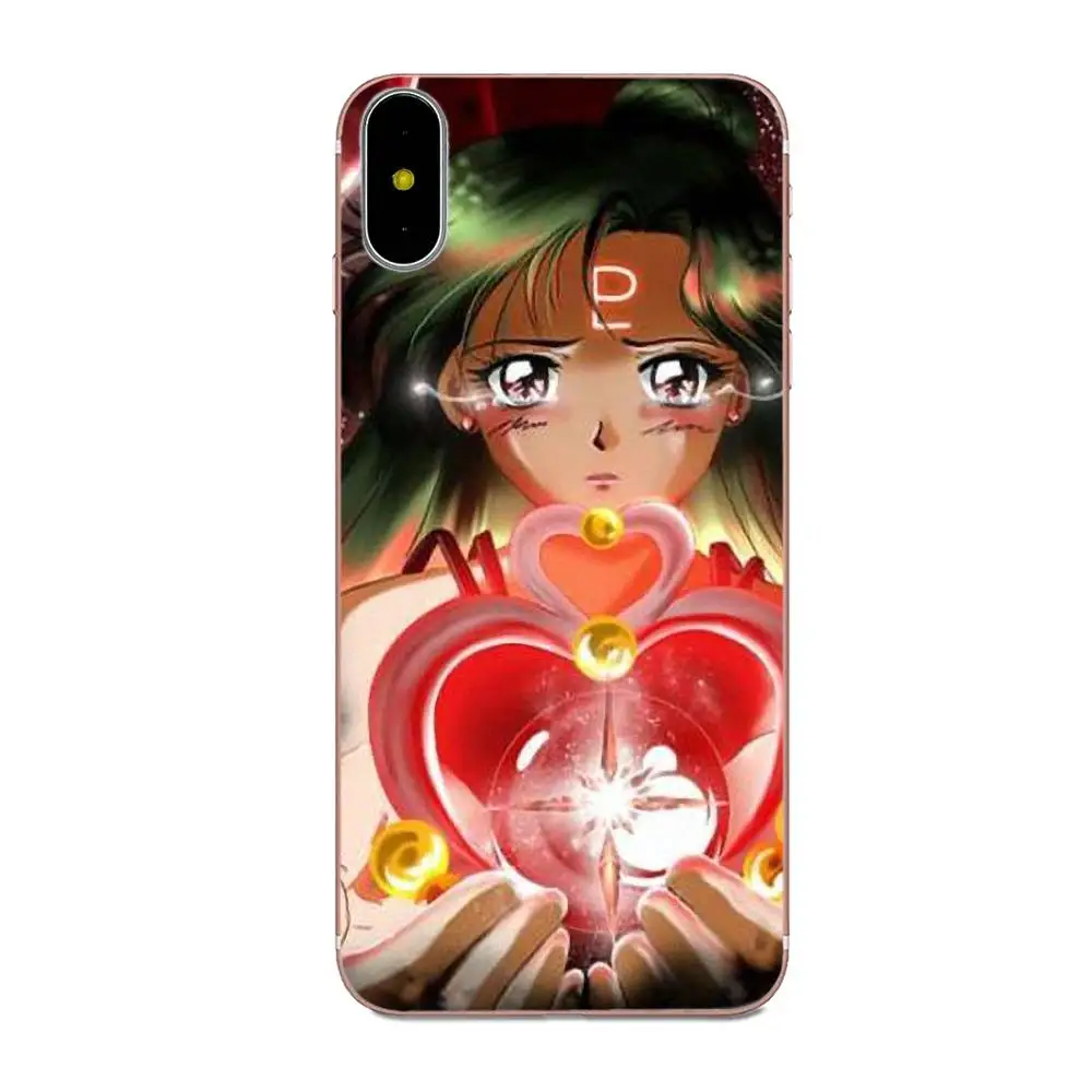 Сейлор Мун и кот для Apple iPhone X XS Max XR 4 4S 5 5C 5S SE 6 6S 7 8 Plus Мягкий Силиконовый ТПУ печать