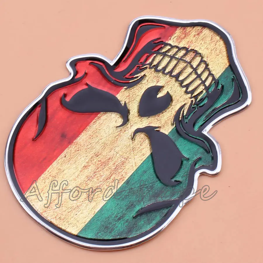 Автомобильный Стайлинг Алюминиевый автомобильный мотоцикл Череп итальянский