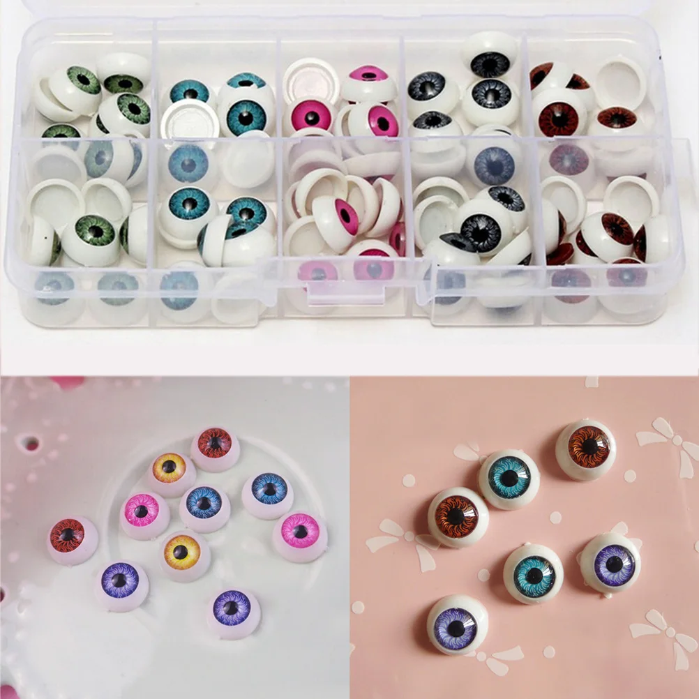 1 Pairs 12mm 5 colors Doll Eyeballs Half Round Acrylic Eyes for DIY Bear Crafts Accessories | Игрушки и хобби