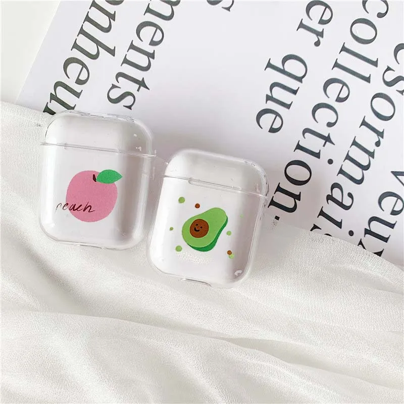 Милый мультяшный Жесткий Чехол для Apple AirPods чехол беспроводной Bluetooth наушники защитный чехол для Airpods прозрачная зарядная коробка