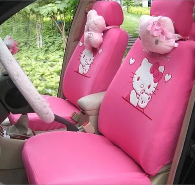 Женский универсальный чехол для автомобильных сидений с рисунком hello kitty девочек