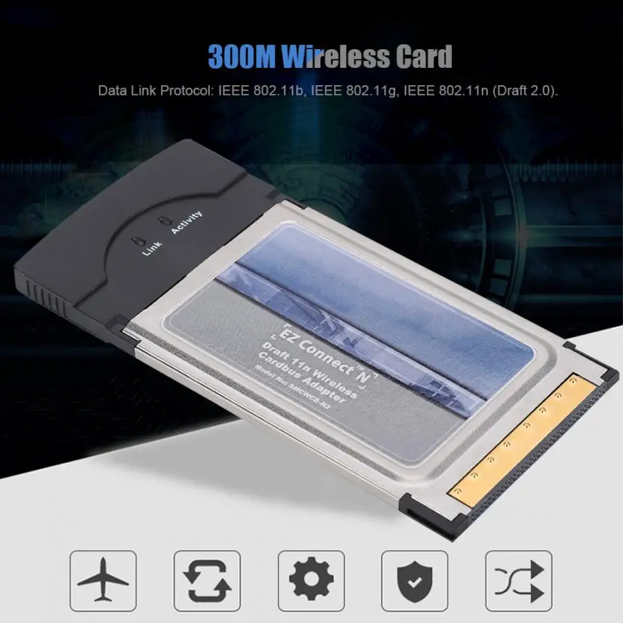 Для ноутбука SMC SMCWCB N2 PCMCIA 300M 2 4 ггц wi fi беспроводная сетевая карта для Windows 2000/7 / XP