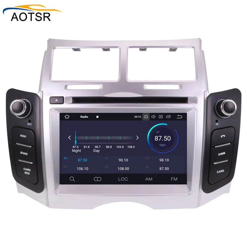 2 Din Android 10 плеер головное устройство для Toyota Yaris 2005 2006 2007 2008 2009 2010 2011 GPS навигация
