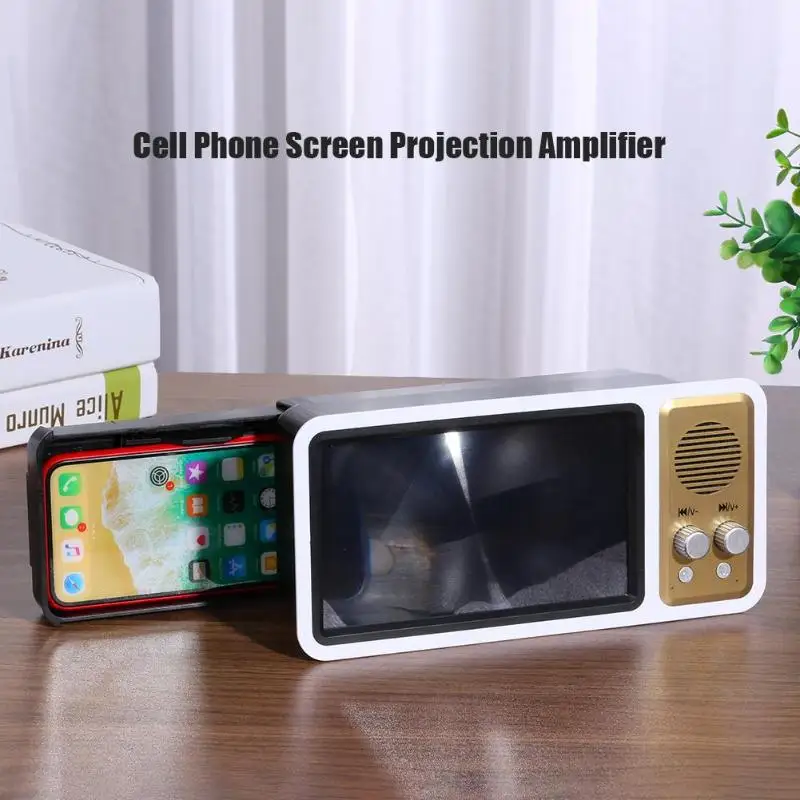 ТВ-экран усилители DIY Bluetooth ретро телевизор сотовый телефон экран Проекционные