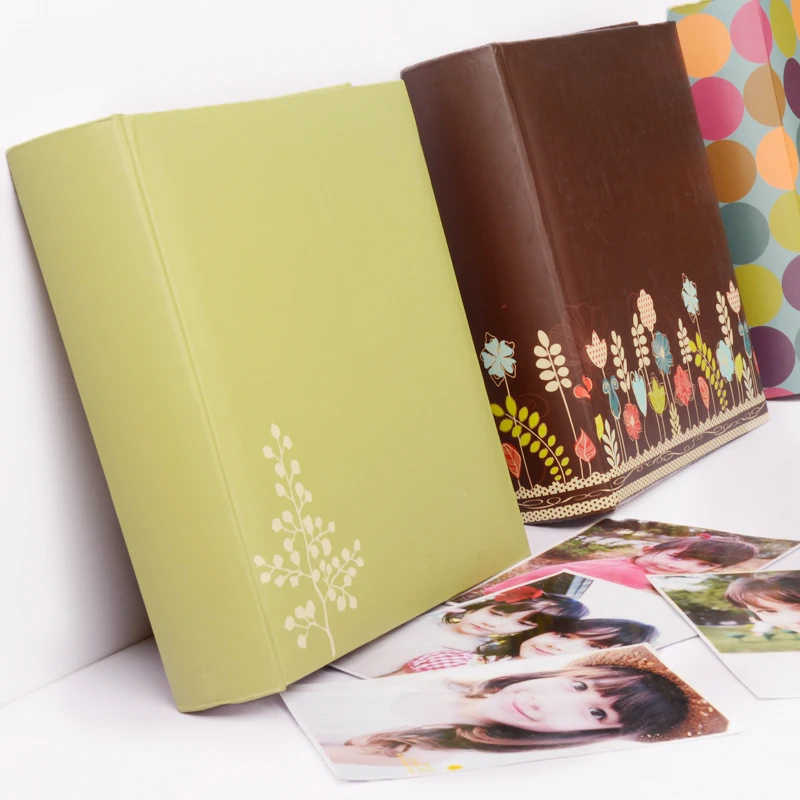 

Beautiful 6 inch insert photo album 200 sheets lovers baby family which can write message photo album PU cover