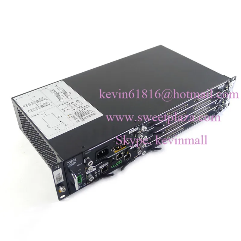 Z TE ZXDSL 9806H ADSL DSLAM с 4 картами ASTGC из 32 портов 8 кабелей AC + DC dual power|dslam| |