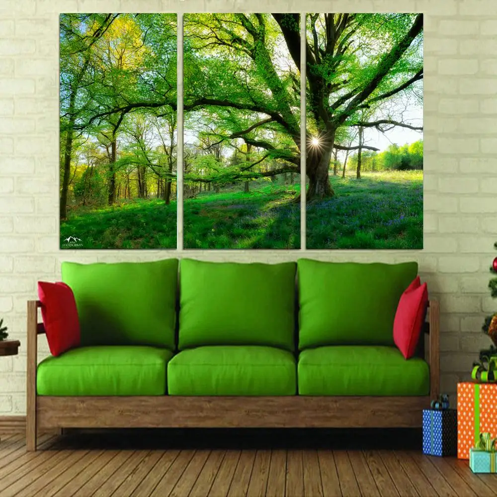 Drop shipping 3 Panel printed painting Landscape Wall Art Picture Home Decoration Living Room Modern LS736 | Дом и сад