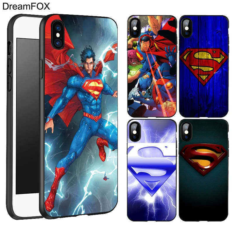 DREAMFOX L353 Супермен черный мягкий Уретановый Термопластик (tpu) силиконовый чехол для