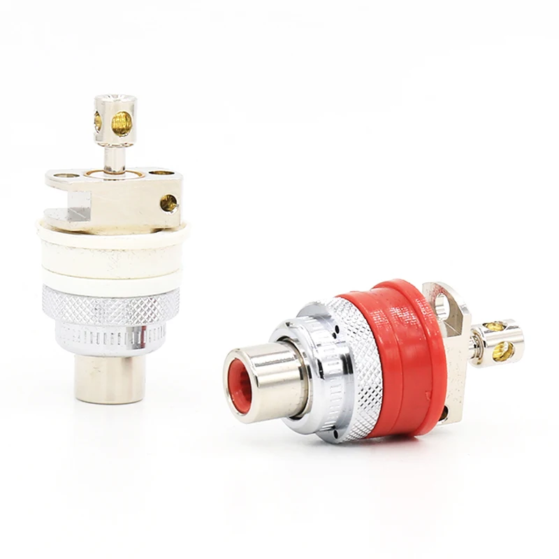 4 шт. Yter родиевое покрытие RCA гнездо шасси женский hifi аудио Без припоя|audio socket|rca