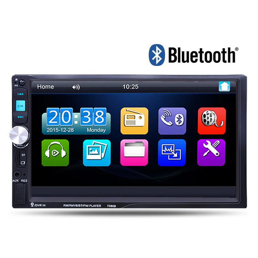 2 Din 7 ''автомобильный Радио плеер аудио стерео Bluetooth MP3 MP5 FM AUX несколько языков