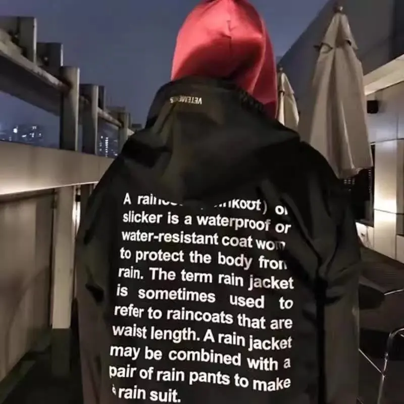 Новинка 2018 хип-хоп kanye west модная с буквенным принтом Vetements негабаритная для мужчин