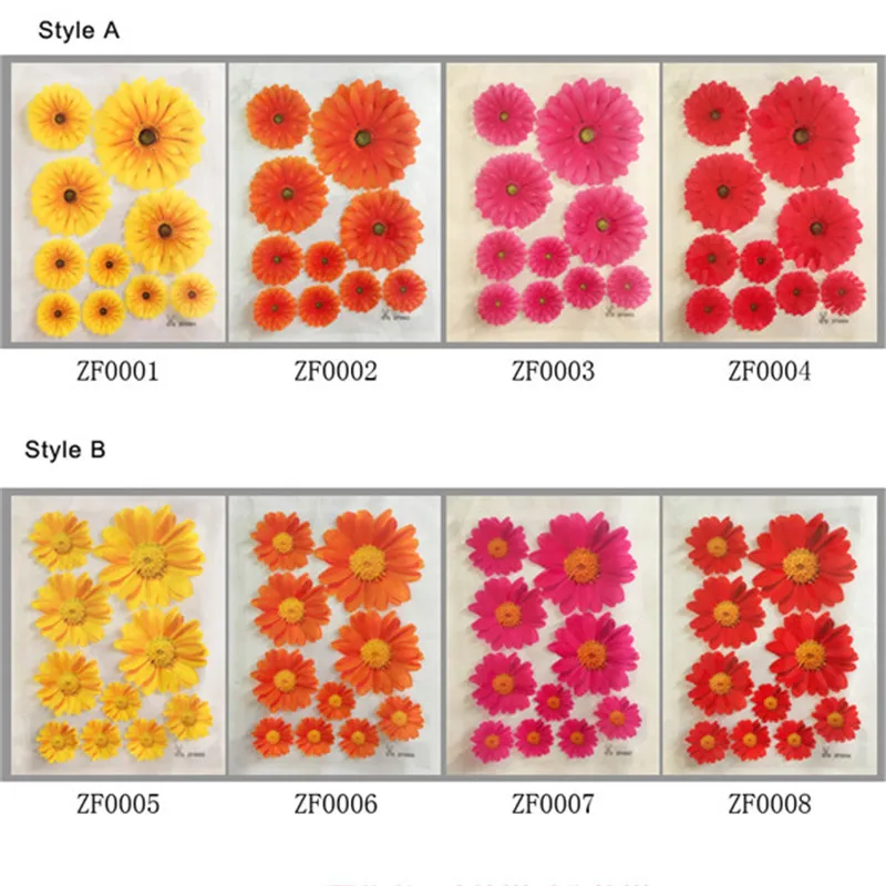 10 шт./упак. пластиковые 3D наклейки в виде ромашки для украшения стен кафе магазина