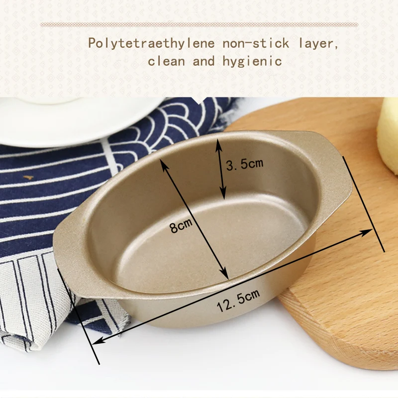 3 дюймовая овальная форма для пудинга антипригарная Золотая чизкейка выпечки