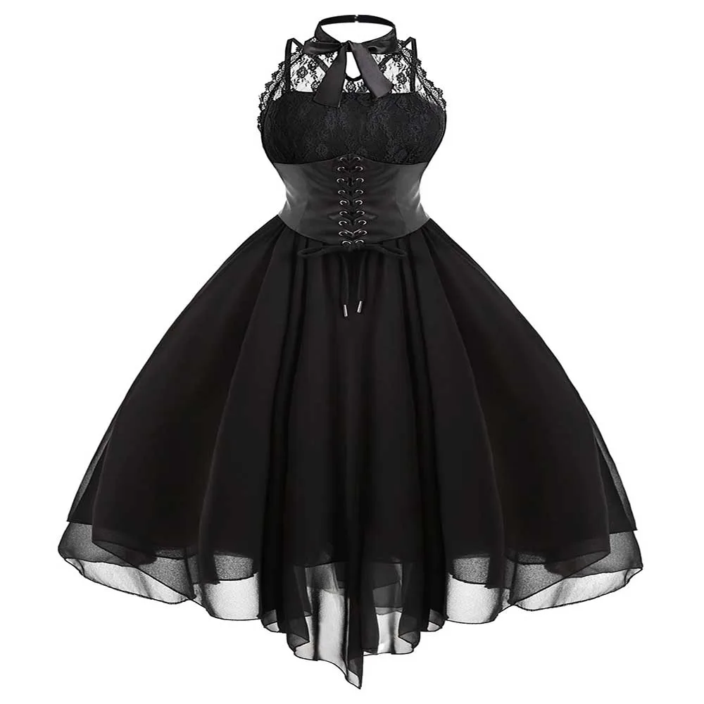 Винтажное платье-корсет Wipalo с перекрестной спинкой и кружевной панелью лямкой