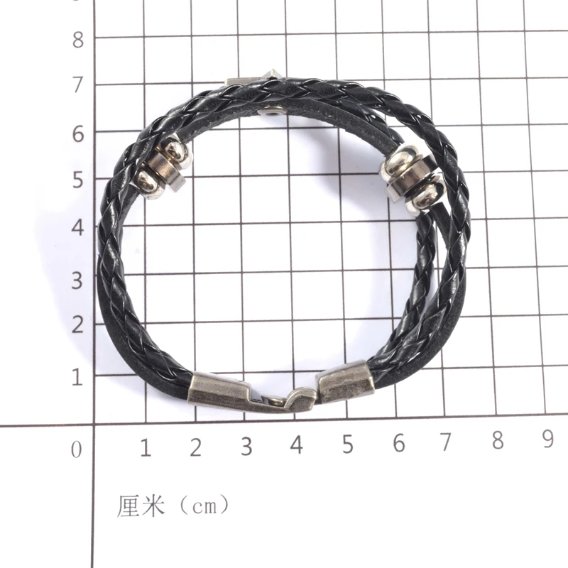 Модный мужской и женский кожаный браслет с пятиконечной звездой винтажный